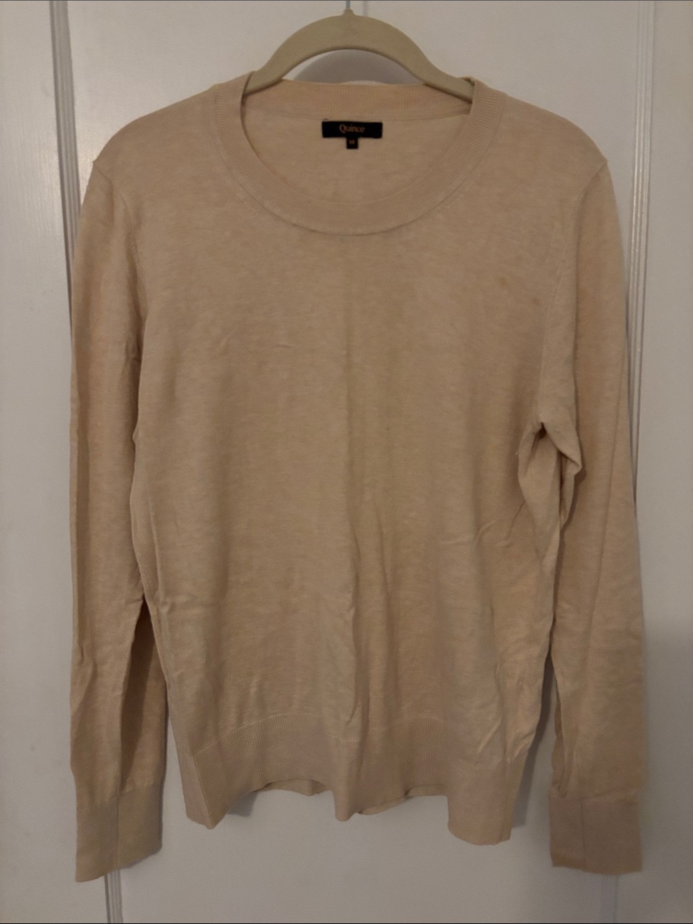 Quince Cotton-Blend Crew Neck Sweater, Medium